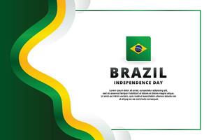 Brésil indépendance journée conception modèle vecteur