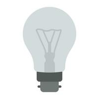 plat conception de ampoule, innovant idée concept vecteur