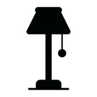 table lampe icône vecteur isolé sur blanc Contexte