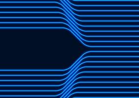 bleu néon incurvé lignes abstrait futuriste géométrique Contexte vecteur