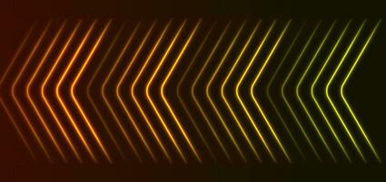 Jaune Orange abstrait néon flèches technologie vecteur Contexte