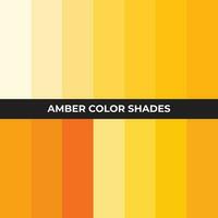 ambre Couleur nuances, ambre Couleur palette, Jaune nuances vecteur