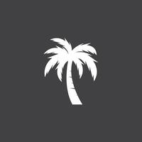 paume noix de coco arbre logo icône silhouette vecteur