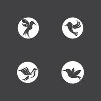 bourdonnement oiseau silhouette art logo vecteur illustration