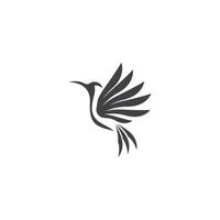 bourdonnement oiseau silhouette art logo vecteur illustration