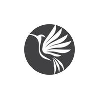 bourdonnement oiseau silhouette art logo vecteur illustration