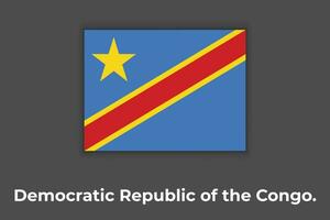 démocratique république de Congo drapeau vecteur