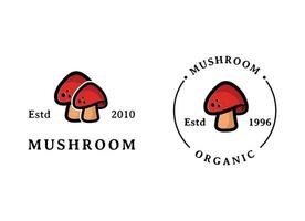 champignon ferme logo conception, marque logo pour champignon produit vecteur