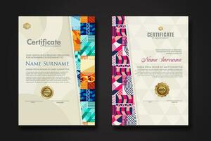 certificat modèle avec géométrique ouvrages d'art conception et Facile formes.vecteur illustration vecteur