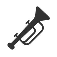 vecteur illustration de trompette icône dans foncé Couleur et blanc Contexte