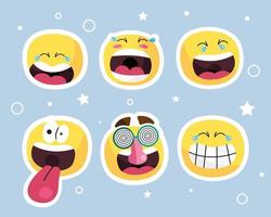 emojis de la fête des fous vecteur