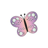 vecteur magnifique papillon dans dessin animé personnage dessin isolé sur blanc Contexte