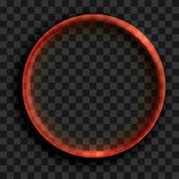 vecteur abstrait cercle lumière rouge Cadre vecteur Contexte