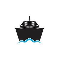 croisière navire logo icône modèle vecteur plat conception