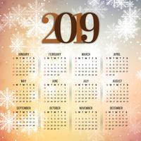 Modèle de conception moderne calendrier 2019 vecteur