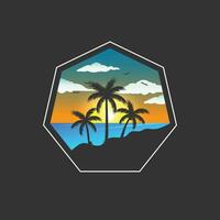 tropical île logo vecteur