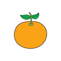 des gamins dessin dessin animé vecteur illustration Orange fruit icône isolé sur blanc Contexte