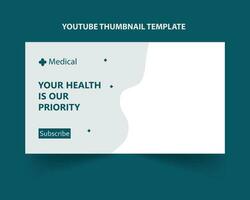 médical soins de santé Youtube vignette.medical soins de santé la vignette vecteur. vecteur. vecteur