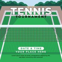 vecteur illustration de une minimaliste affiche pour une tennis tournoi