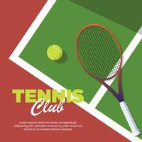 tennis club et tournoi carré affiche conception vecteur
