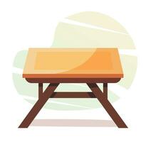 en bois les tables pour Accueil dans plat et dessin animé style. vecteur