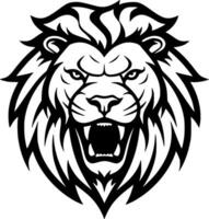lion, noir et blanc vecteur illustration