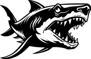 requin, noir et blanc vecteur illustration