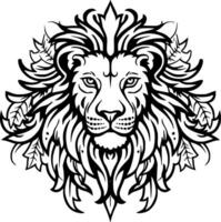 Lion - minimaliste et plat logo - vecteur illustration