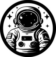 astronaute, noir et blanc vecteur illustration