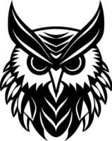 hibou - minimaliste et plat logo - vecteur illustration