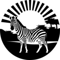 safari, noir et blanc vecteur illustration