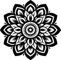 mandala, noir et blanc vecteur illustration