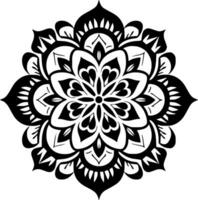 mandala, noir et blanc vecteur illustration