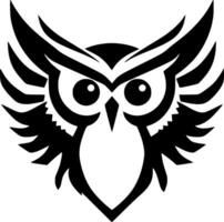 hibou - minimaliste et plat logo - vecteur illustration