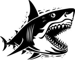 requin - minimaliste et plat logo - vecteur illustration