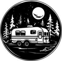 camping, minimaliste et Facile silhouette - vecteur illustration