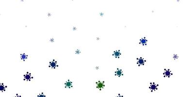 toile de fond de vecteur multicolore clair avec symboles de virus