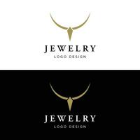 luxe ancien bijoux logo modèle conception avec Créatif idée avec abstrait bague forme. logo pour bijoux boutique, entreprise, entreprise, mode. vecteur