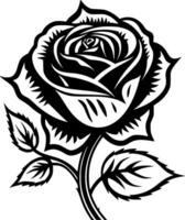 Rose - minimaliste et plat logo - vecteur illustration