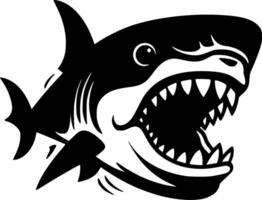 requin, noir et blanc vecteur illustration