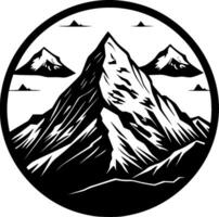 montagnes - minimaliste et plat logo - vecteur illustration