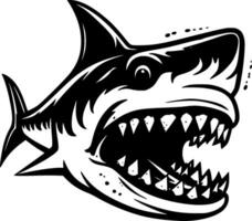 requin - minimaliste et plat logo - vecteur illustration