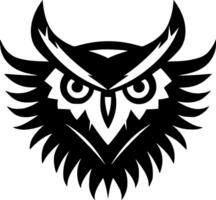 hibou - minimaliste et plat logo - vecteur illustration