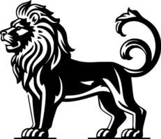 lion, noir et blanc vecteur illustration