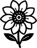 fleur - minimaliste et plat logo - vecteur illustration