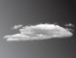 nuages blancs 3d réalistes isolés sur fond transparent. illustration vectorielle eps10 vecteur