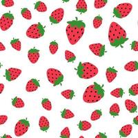 motif de fraise sans couture pour mariage, anniversaire, anniversaire et fête. conception pour bannière, affiche, carte, invitation et album. illustration vectorielle eps10 vecteur