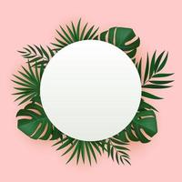 fond tropical de feuille de palmier vert réaliste naturel. illustration vectorielle eps10 vecteur