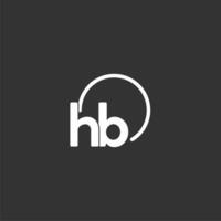 hb initiale logo avec arrondi cercle vecteur