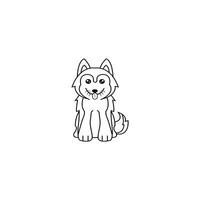 mignonne chien dessin animé. vecteur illustration
